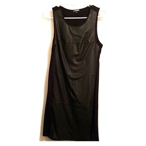 Express Leather Front Midi Dress